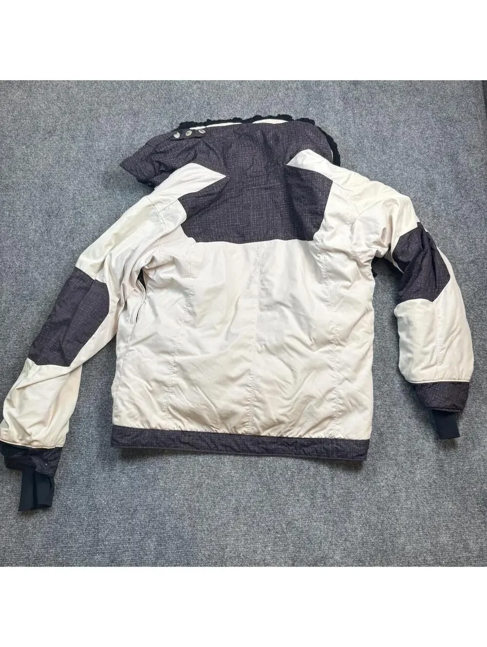 Columbia Titanium Tech Jacket Women's L Black Cream Sherpa Lined